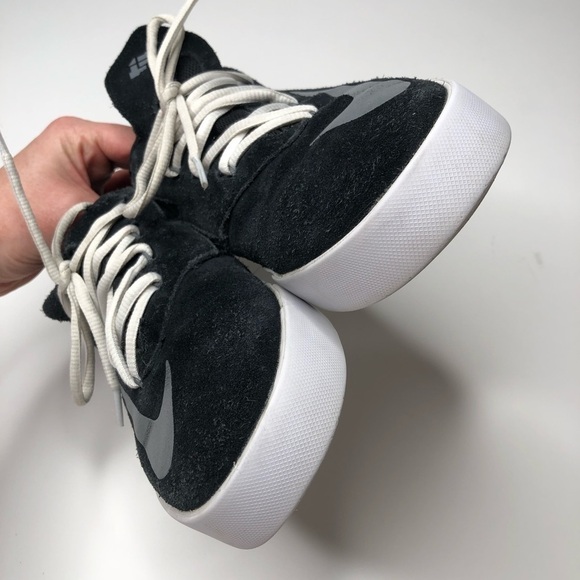 NIKE KD Kevin Durant Vulc GS Black Silver White Lace-up Basketball Sneakers Shoe - Picture 3 of 15